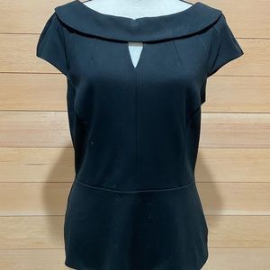 WHBM boat neck peplum top